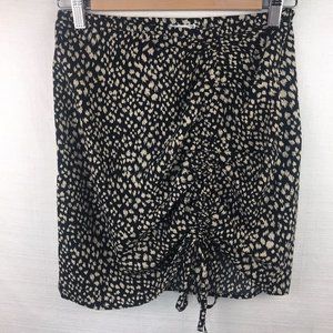 Sadie & sage side scrunch leopard cheetah print skirt